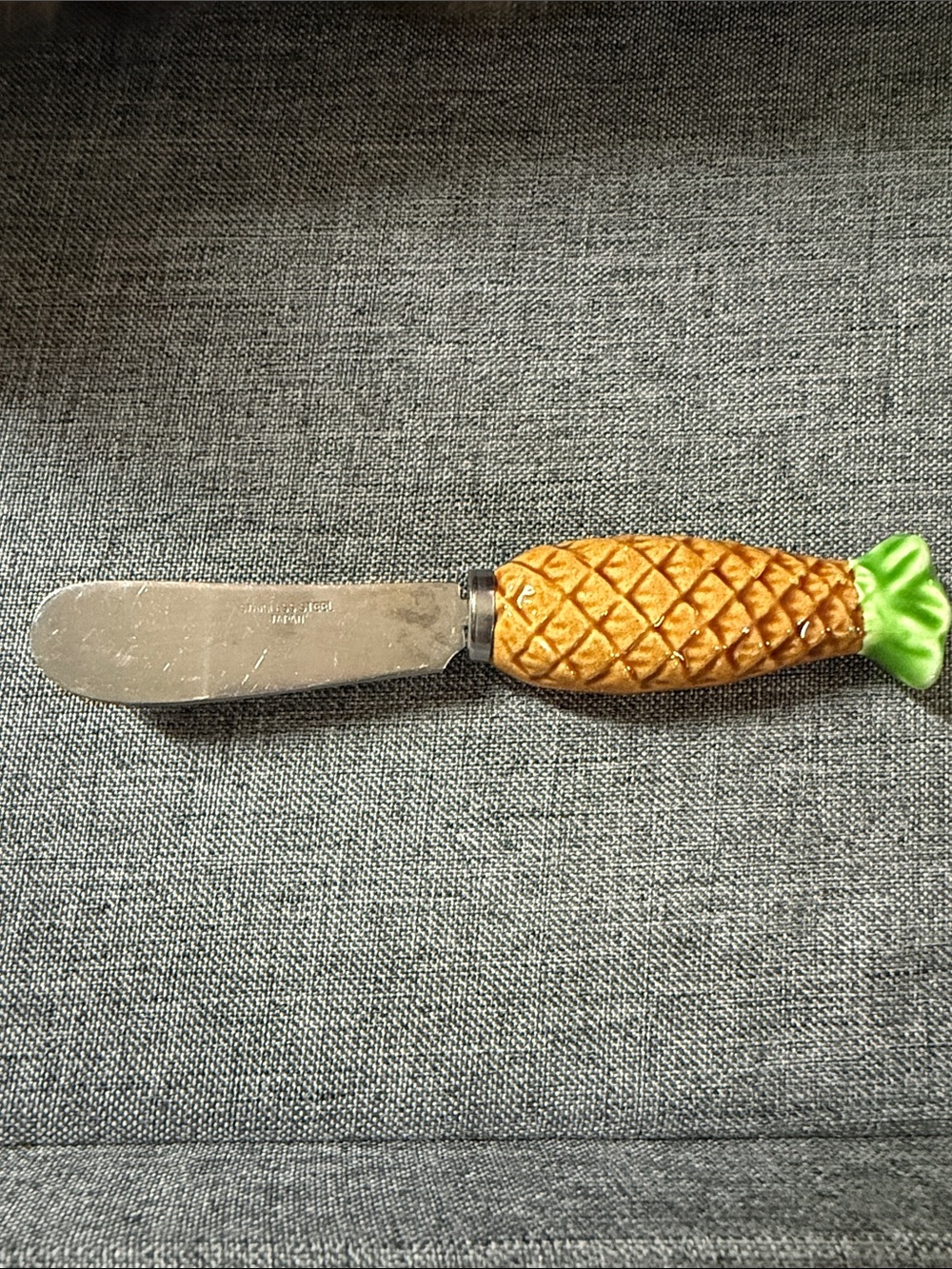 Vintage Shafford Pineapple-Handle Butter Knife - Stainless Steel Japan
